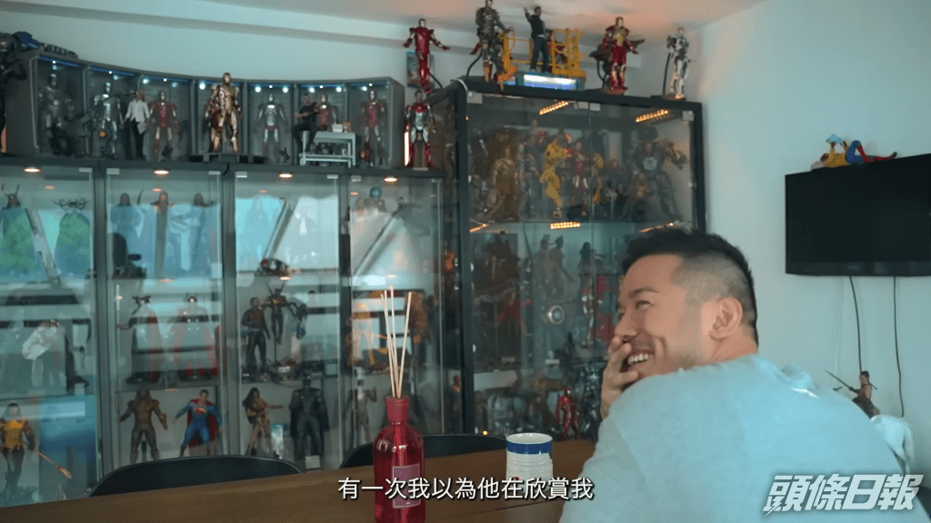 沈震軒笑言自己可以坐在飯廳，就是一日。